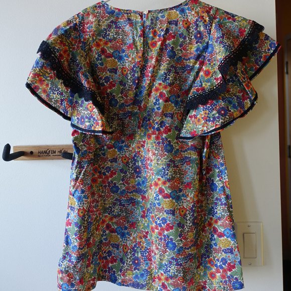 J.Crew Cotton popover top in Liberty Margaret Annie floral print XS 0 2 - Picture 14 of 16